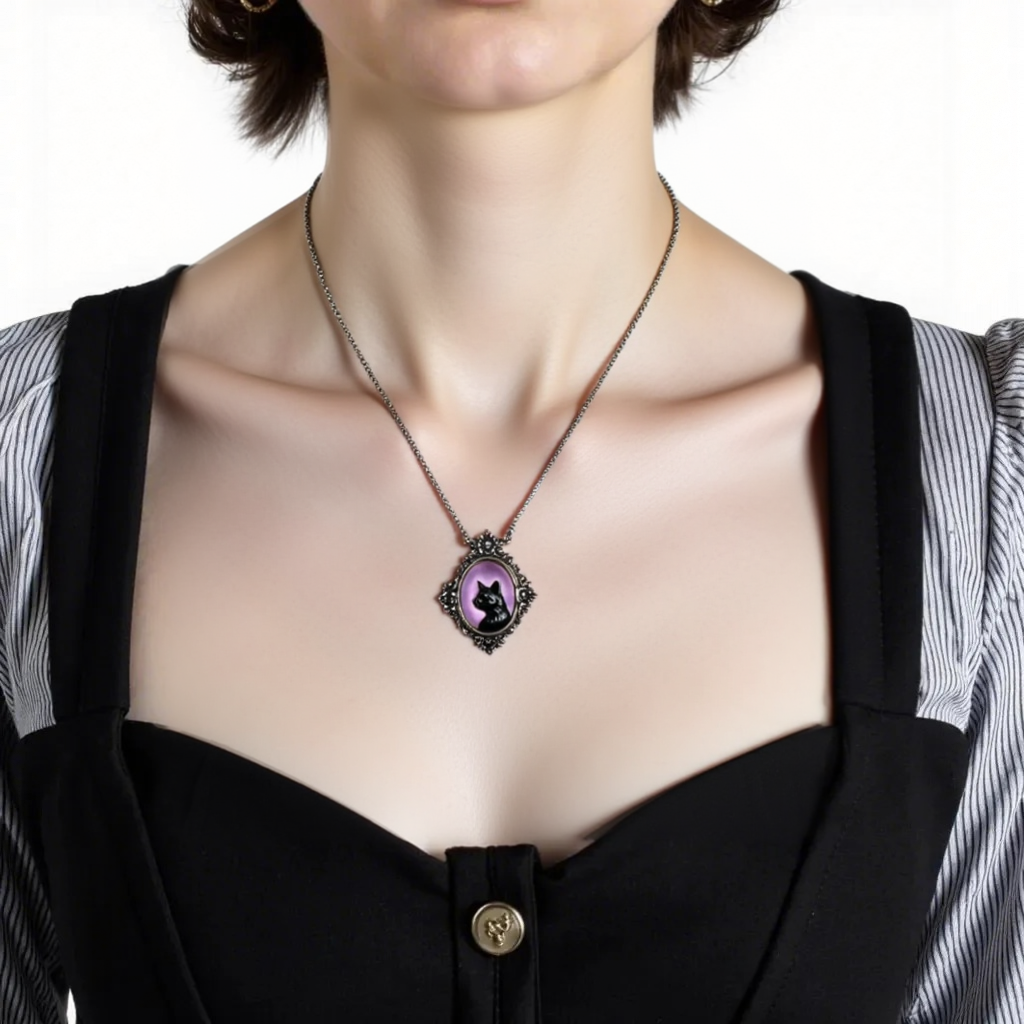 Feline Portrait Necklace