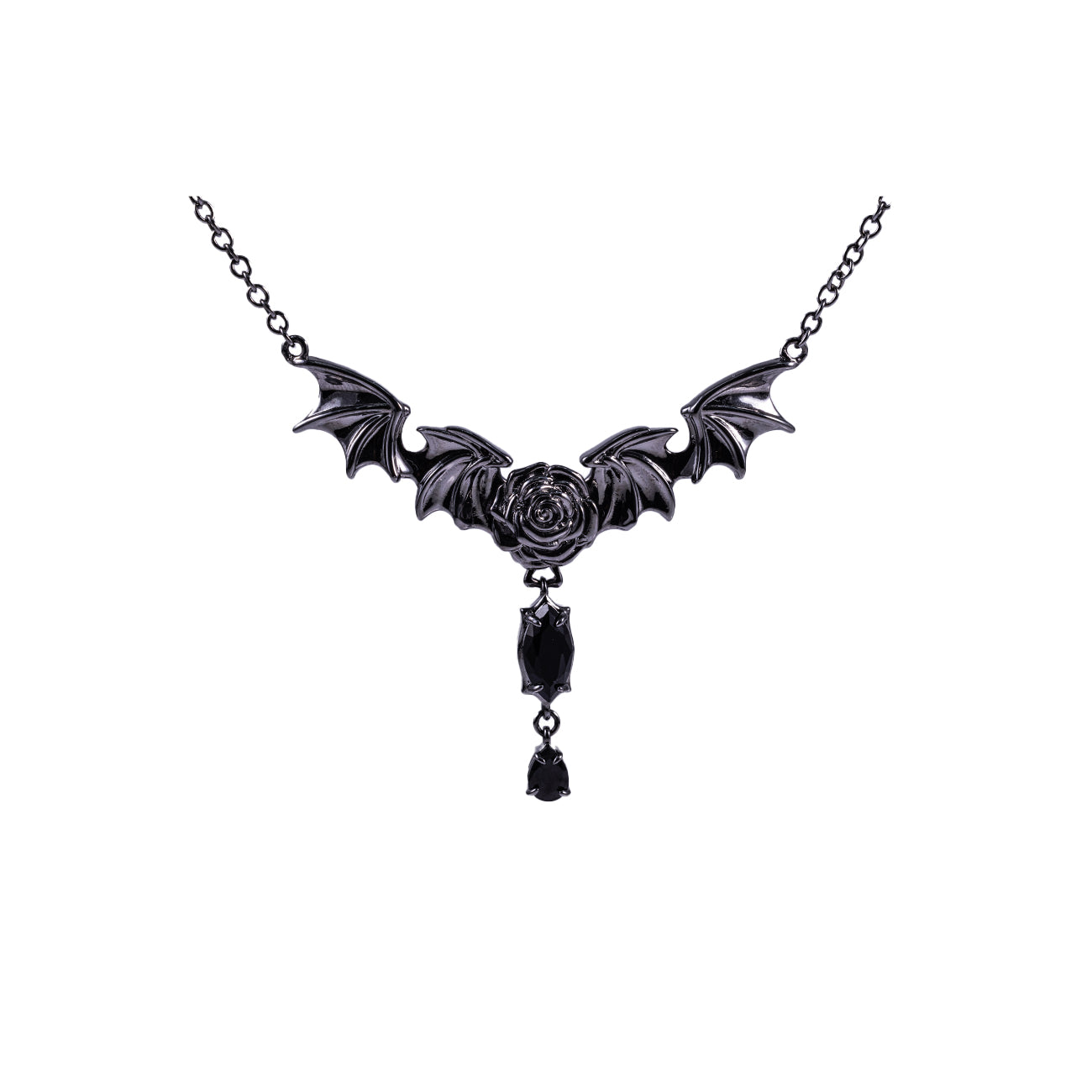 Rose Bat Necklace