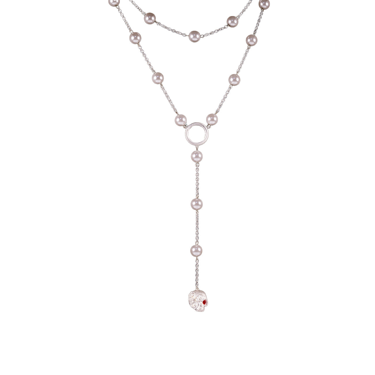 Rose Skull Necklace