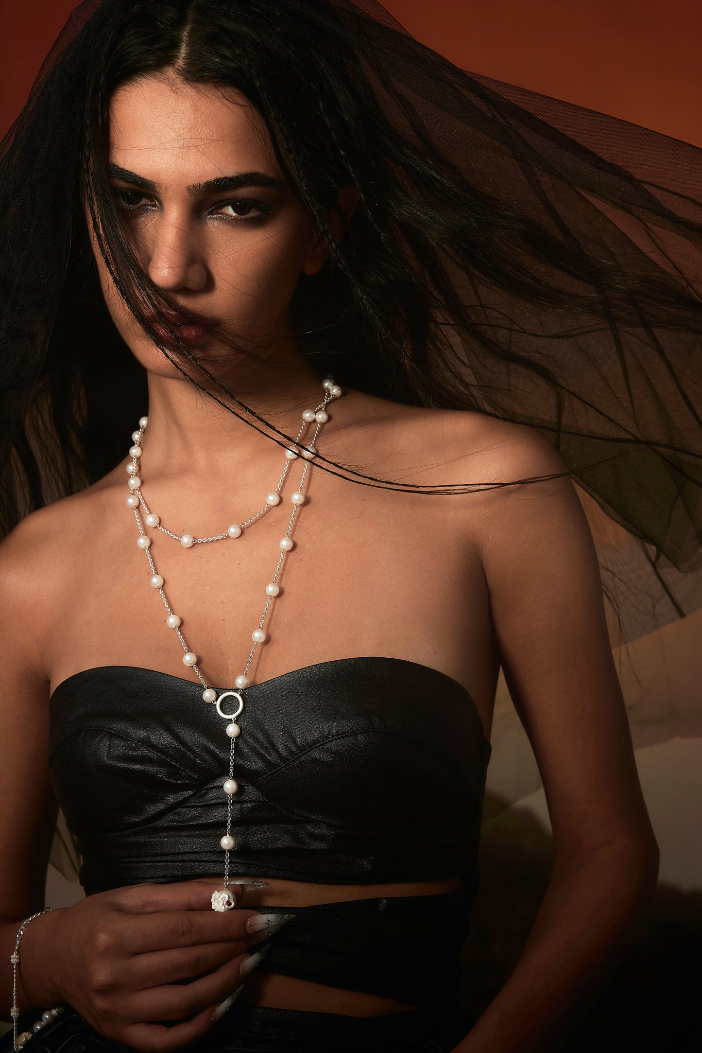 Rose Skull Necklace