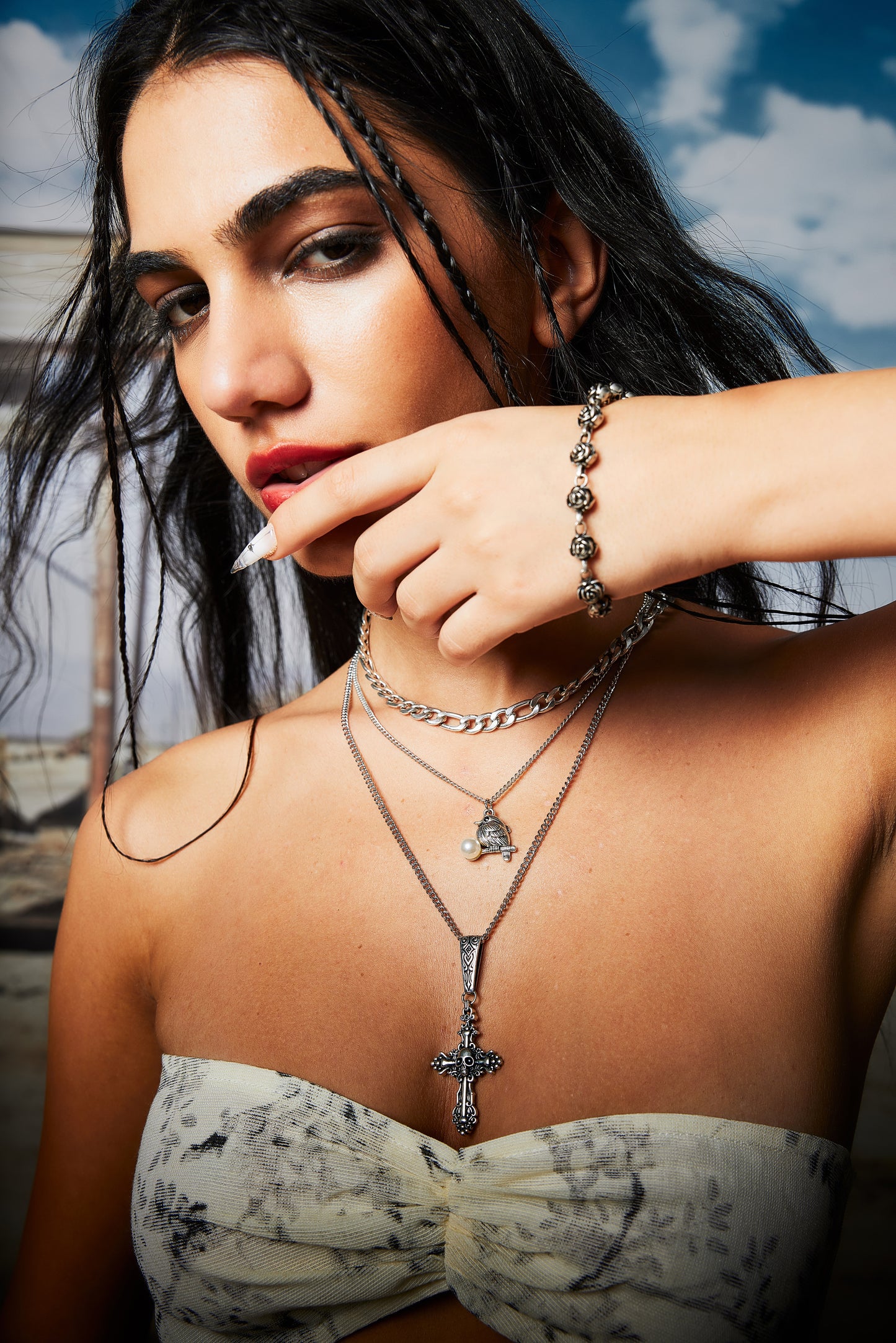 Skull Cross Necklace