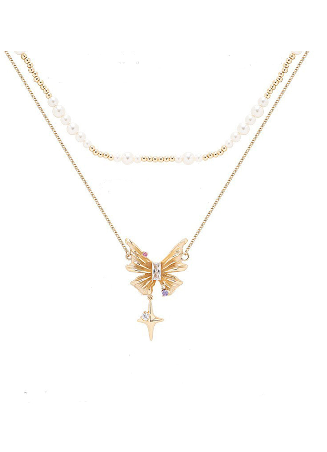 Light Luxury Golden Butterfly Necklace