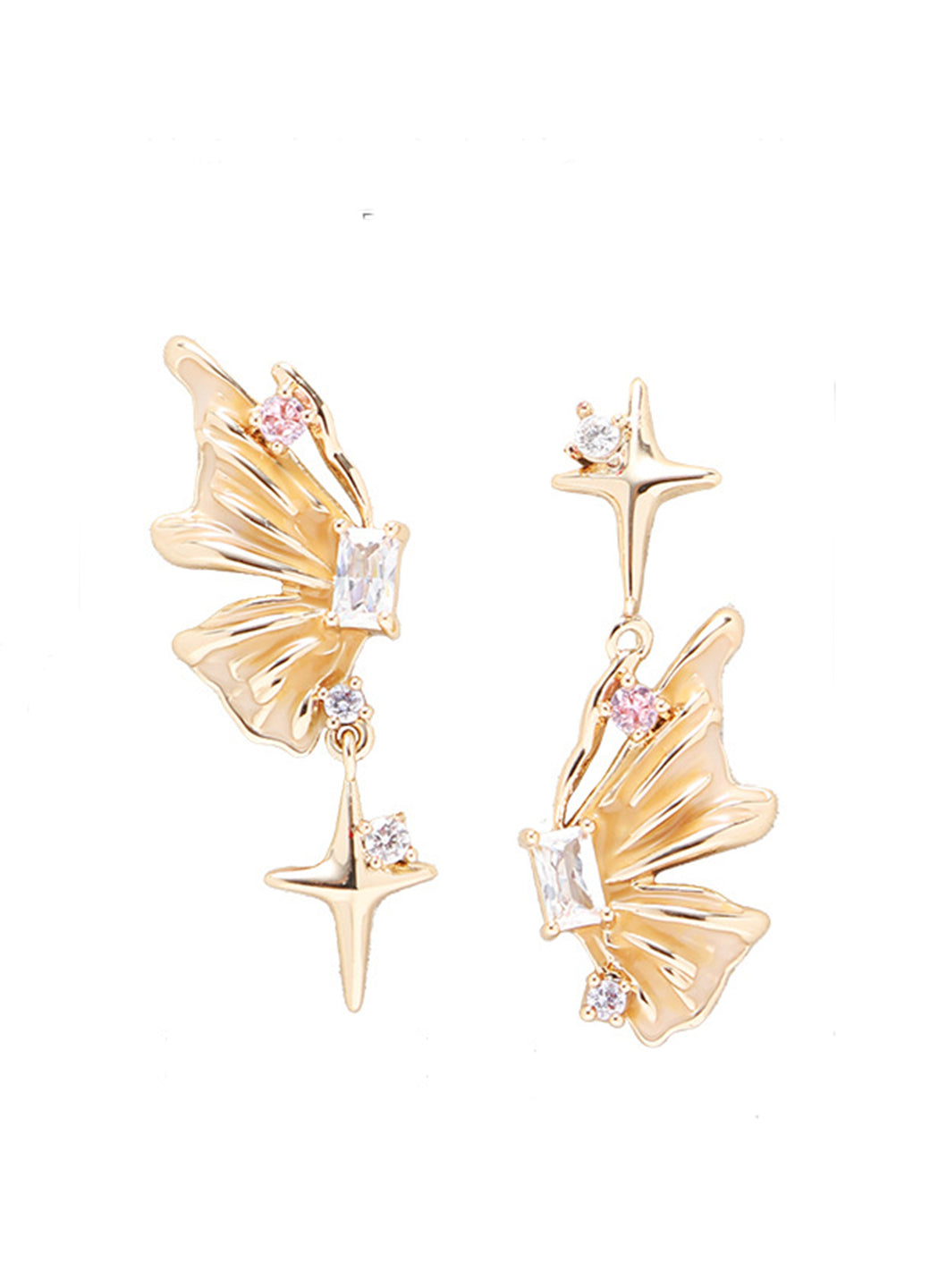 Light Luxury Golden Butterfly Earrings