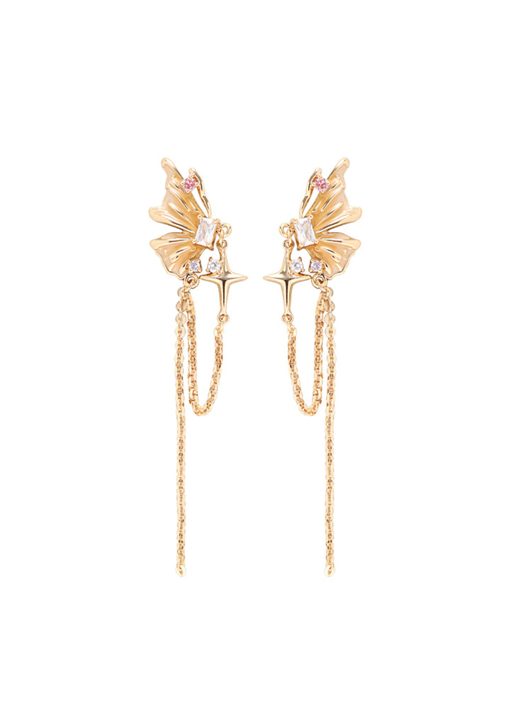Light Luxury Golden Butterfly Earrings