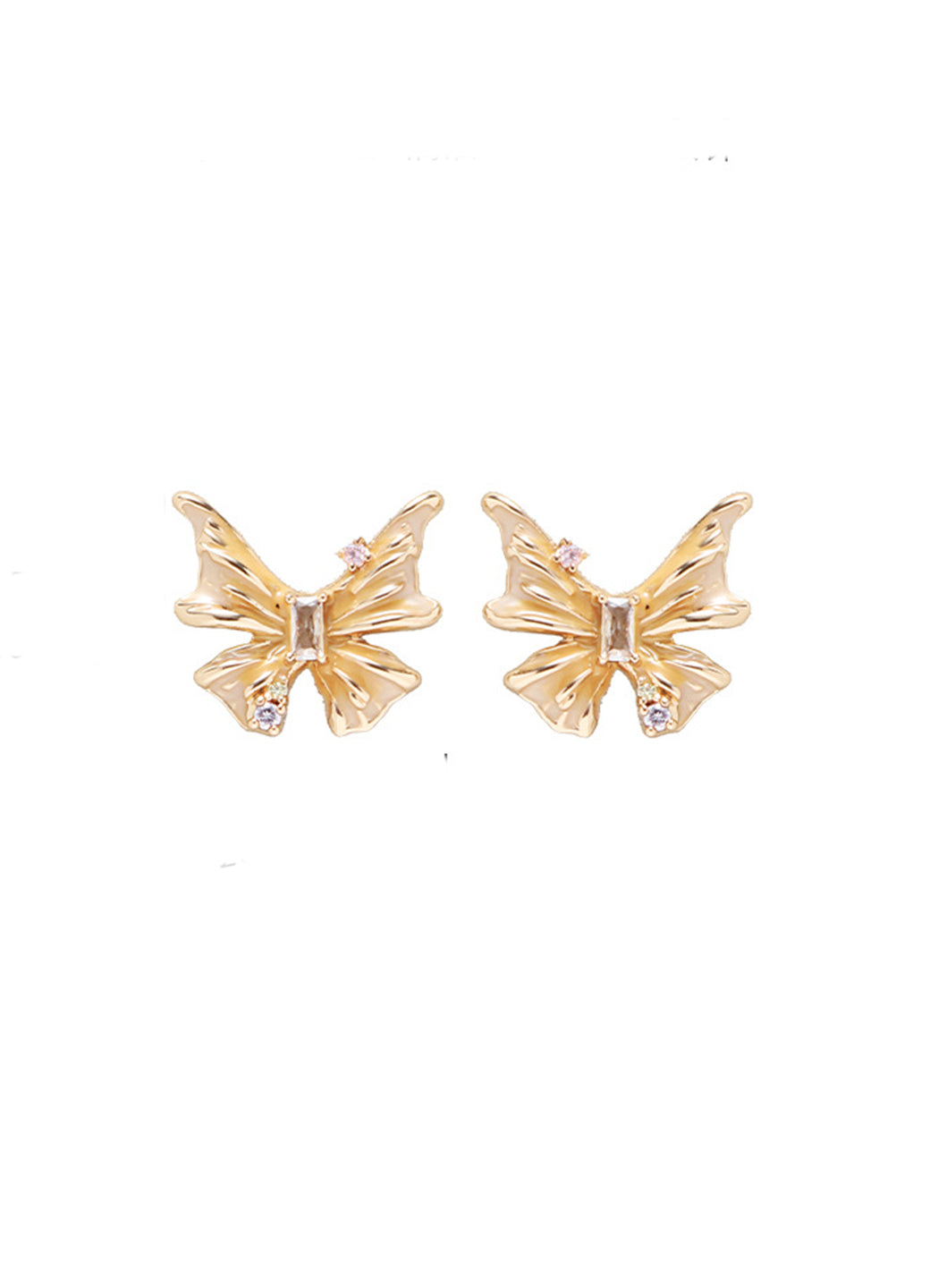 Light Luxury Golden Butterfly Earrings