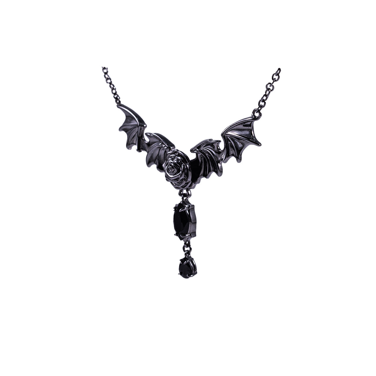 Rose Bat Necklace