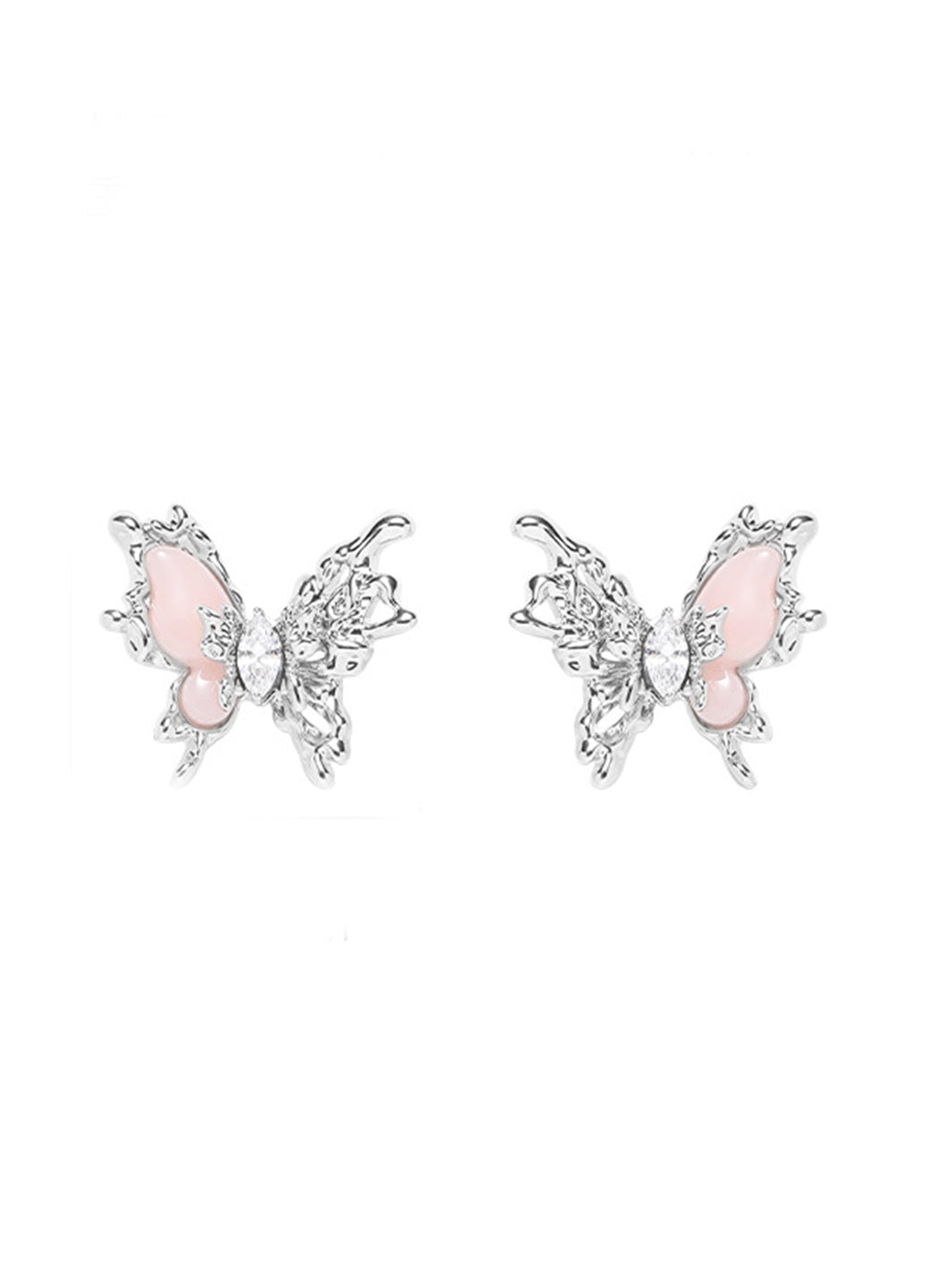 Romantic Barbie Pink Butterfly Earrings