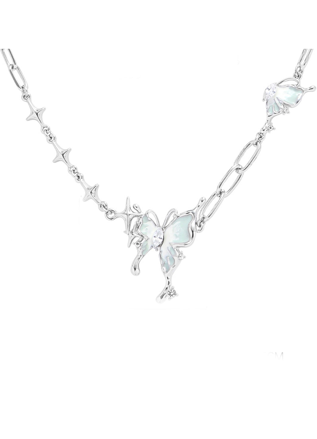 Mint Green Butterfly Necklace