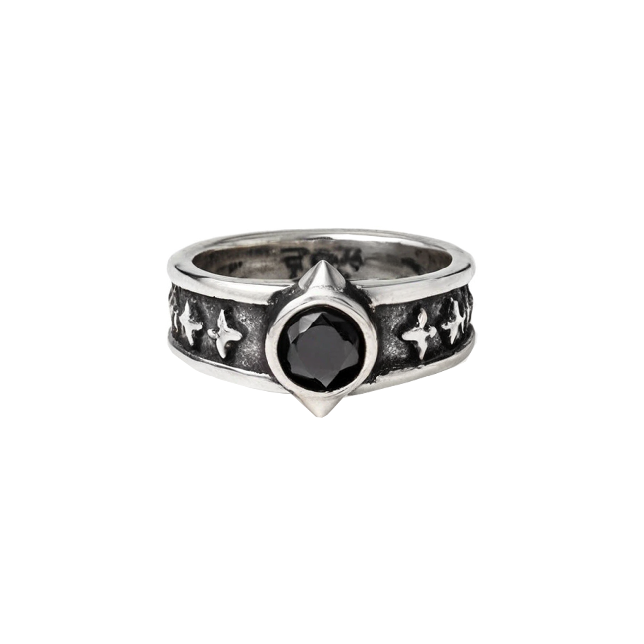 Black Rivet Ring