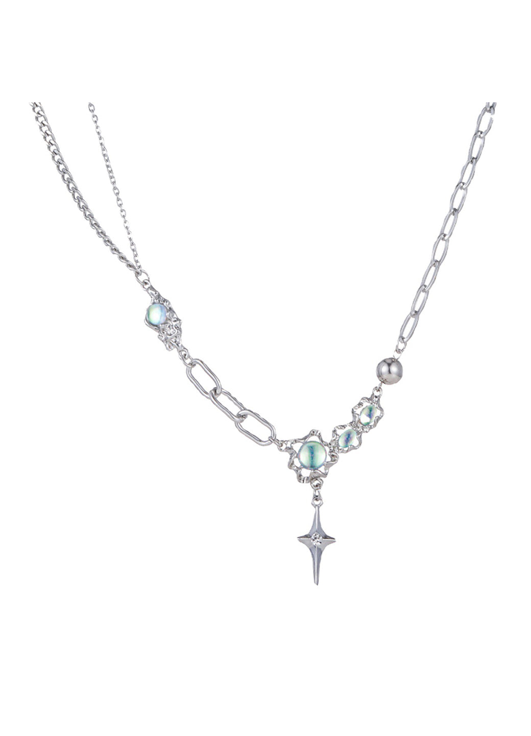 Moonstone Cross Necklace