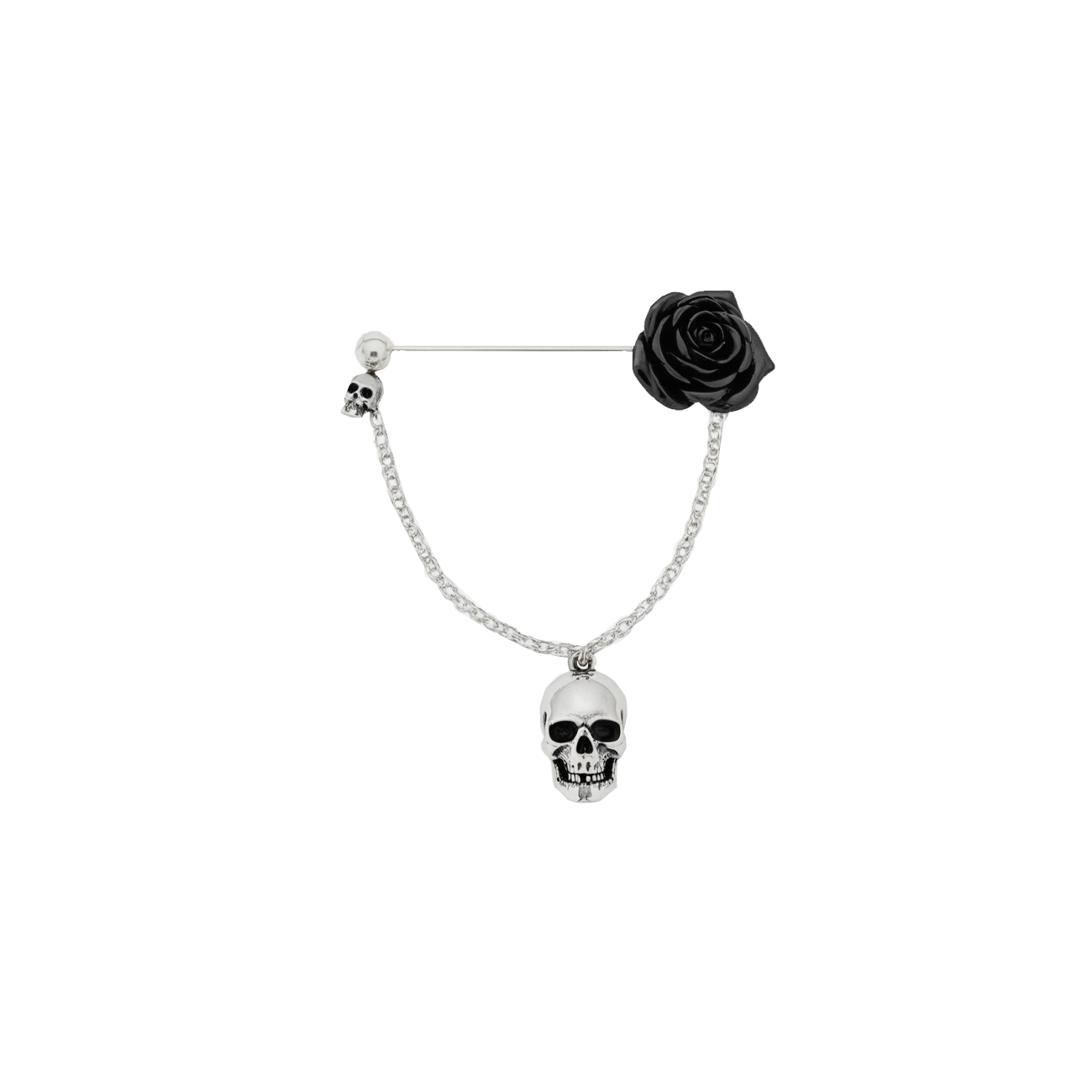 Skull Rose Earring