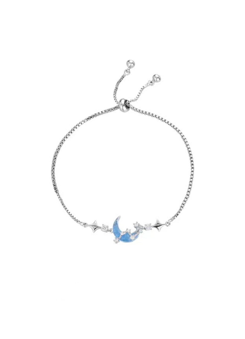 Blue Star And Moon Bracelet