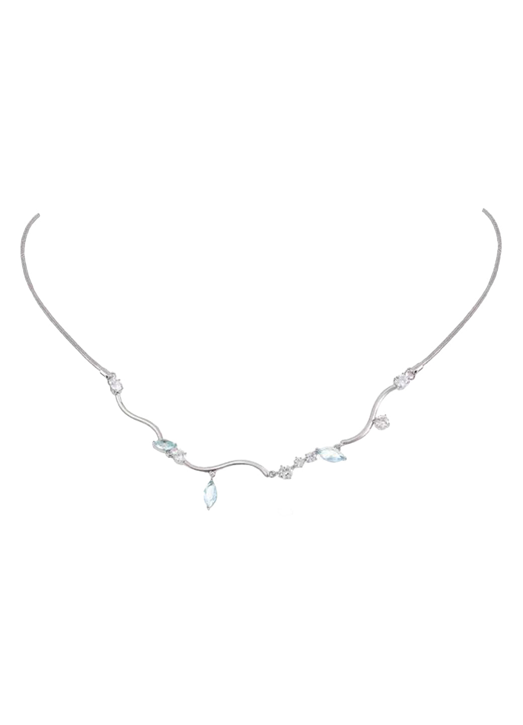 Blue Zircon Necklace