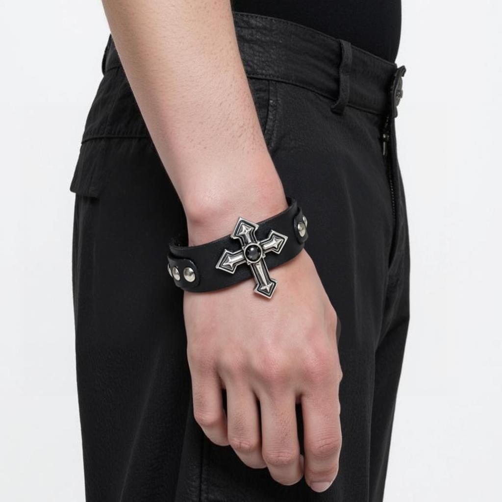 Cross Rivet Bracelet