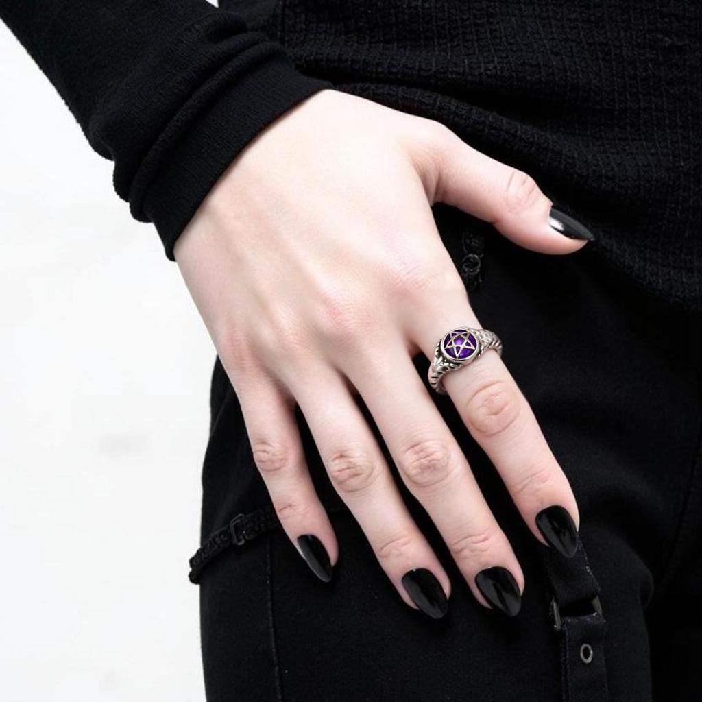 Pentacle Enamel Ring