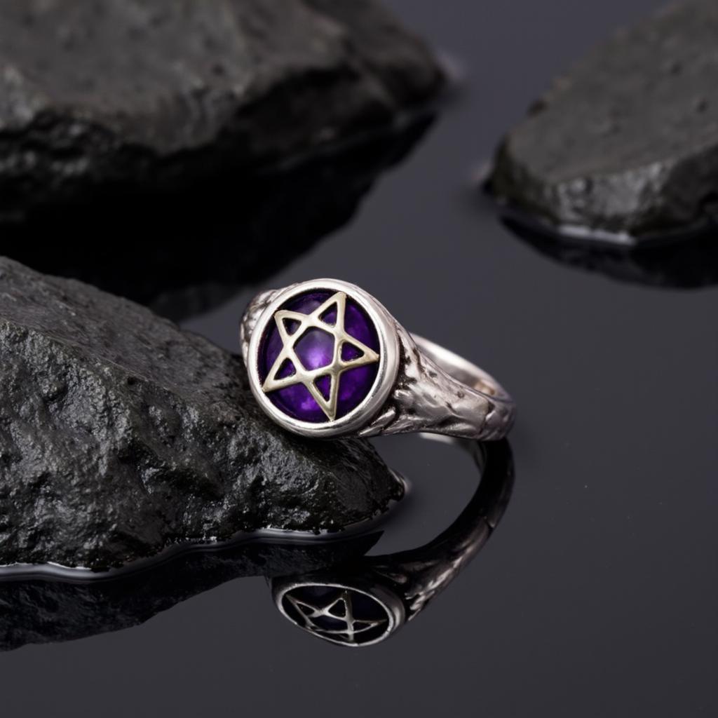Pentacle Enamel Ring