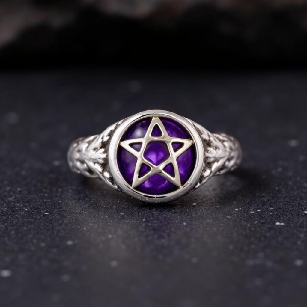 Pentacle Enamel Ring
