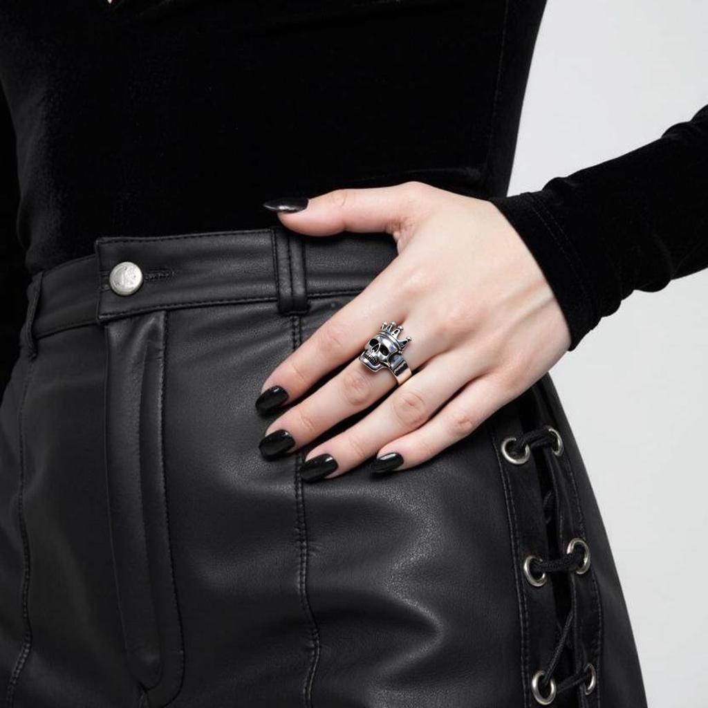 Crown Skull Ring