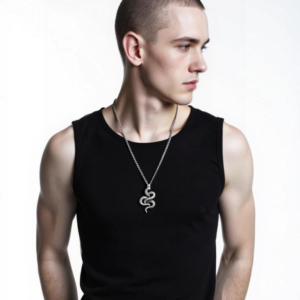 Serpentine Pendant Necklace