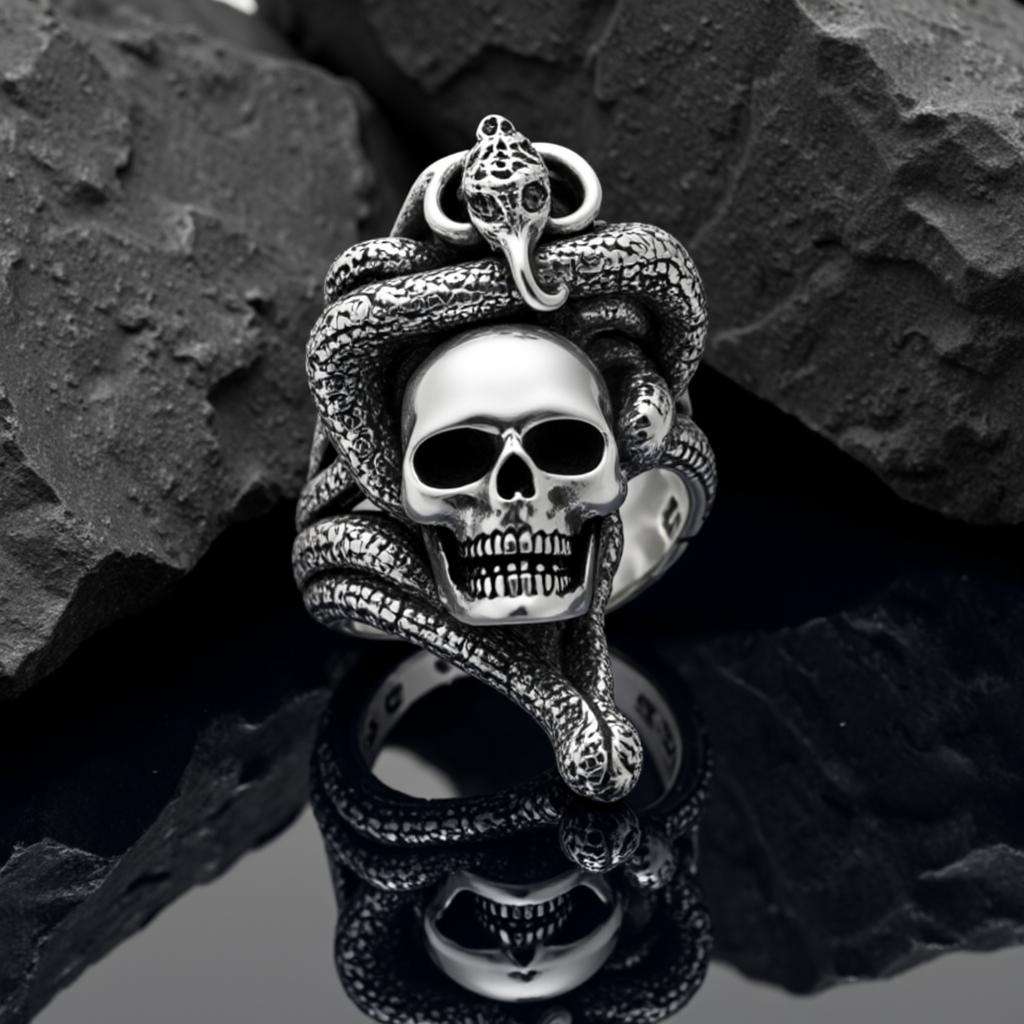 Snake Skull Ring