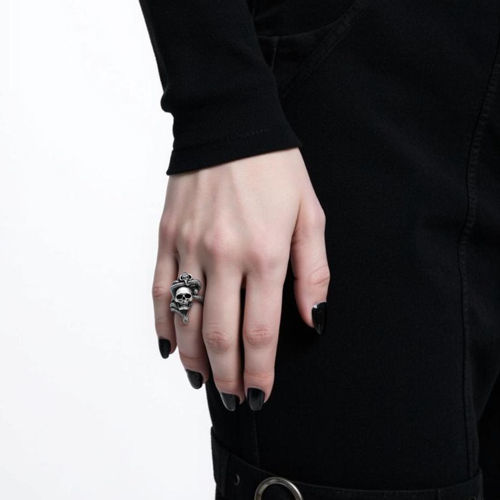 Snake Skull Ring
