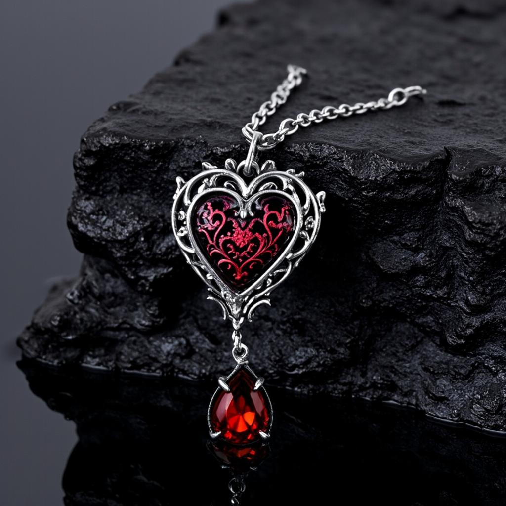 Rose Heart Necklace
