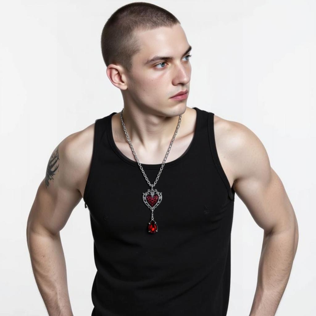 Rose Heart Necklace