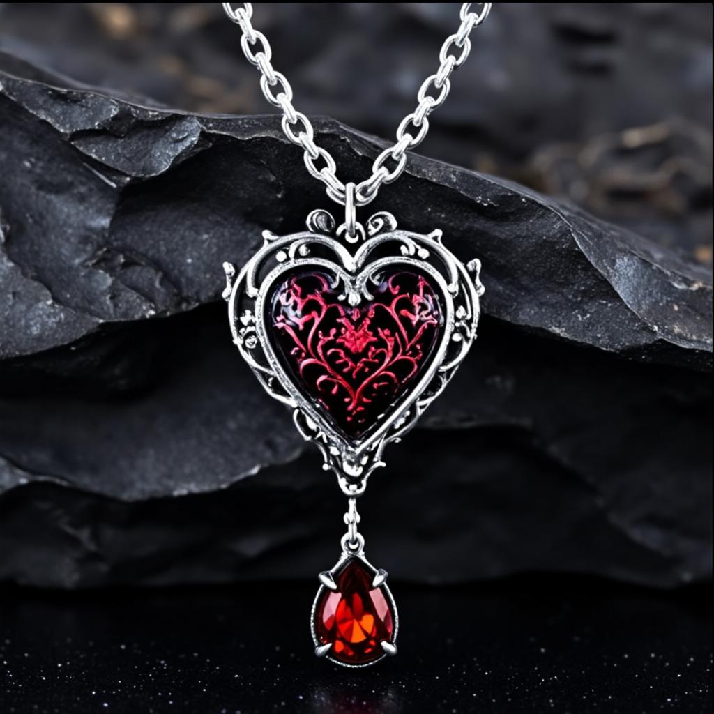 Rose Heart Necklace