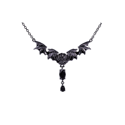 Rose Bat Necklace