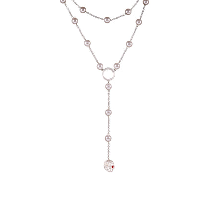 Rose Skull Necklace